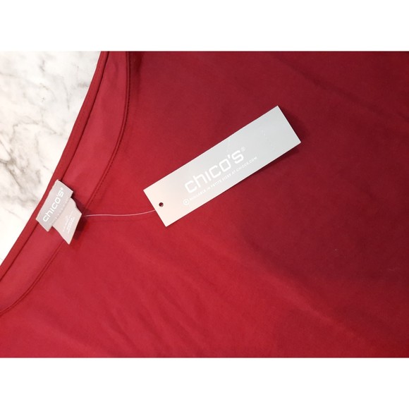 Chico's Drape Sleeve Ladies Top New With Tag Size 2 (12) - Picture 8 of 9